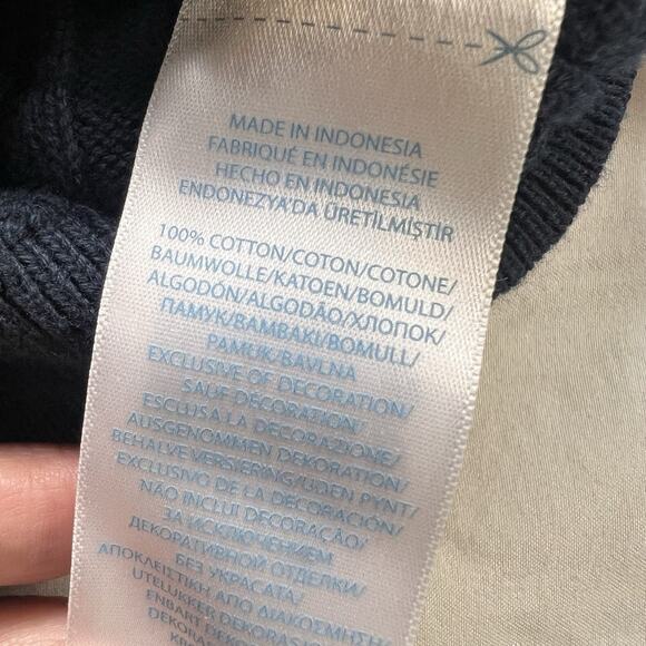 Ralph Lauren Cardigan Baby Size 6M Navy Blue Cable Knit Preppy Classic Polo Logo - Picture 12 of 12